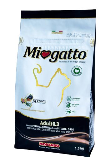 Morando (Морандо) Miogatto Veal&Barley - корм для кошек с телятиной и ячменем