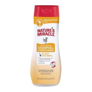 8in1 (8в1) Nature`s Miracle Odour Control Shampoo & Conditioner - Шампунь-кондиціонер для собак з медом