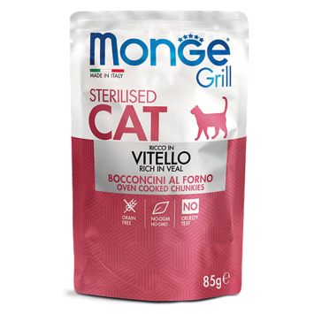 Monge (Монж) Grill Adult Sterilized Cat Veal - Влажный корм для взрослых стерилизованных котов с телятиной в желе