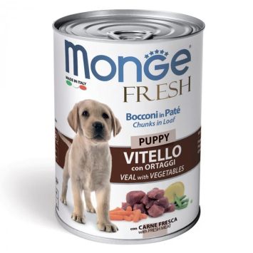 Monge (Монж) Puppy Fresh Veal with Vegetables Dog - Влажный корм для щенков из кусочков телятины с овощами