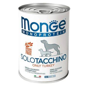Monge (Монж) Monoprotein Dog Solo Only Turkey - Влажный монопротеиновый корм для собак с индейкой