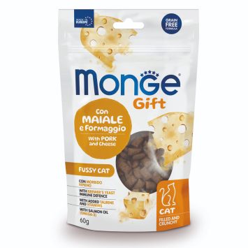 Monge (Монж) Gift Fussy Cat Pork Filled and Crunchy - Лакомство для привередливых кошек со свининой и сыром