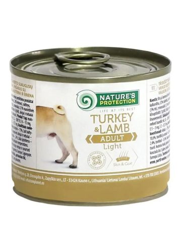 Nature's Protection (Нейчерс Протекшн) Adult Light Turkey &Lamb – Консервированный корм для взрослых собак склонных к полноте (индейка/ягненок)