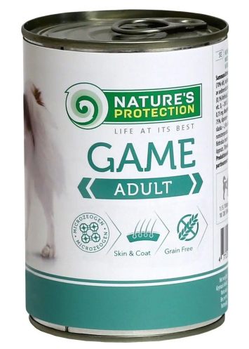 Nature's Protection (Нейчерс Протекшн) Adult Game – Консервированный корм для взрослых собак (дичь)