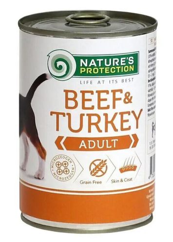 Nature's Protection (Нейчерс Протекшн) Adult Beef &Turkey - Консервированный корм для взрослых собак (телятина/индейка)
