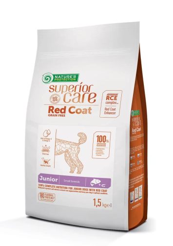 Nature's Protection Superior Care Red Coat Junior Small Breeds Grain Free- беззерновой корм для щенков малых пород с рыжей шерстью