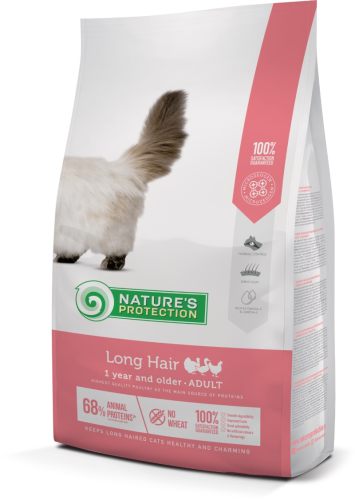 Nature‘s Protection Long hair Adult - Сухой корм с птицей для длинношерстных кошек