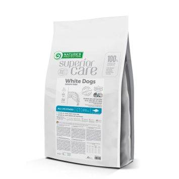 Nature's Protection Superior Care White Dogs Grain Free White Fish All Sizes and Life Stages - Сухой беззерновой корм с белой рыбой для собак всех размеров и стадий жизни с белой шерстью (белая рыба)