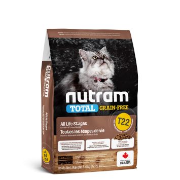 Nutram T22 Total Grain-Free TURKEY &CHIKEN беззерновой корм для кошек с индейкой и курицей
