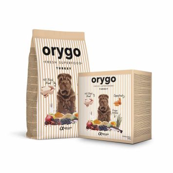Orygo (Ориго) Turkey - Полнорационный полувлажный корм с индейкой и тыквой для взрослых собак всех пород