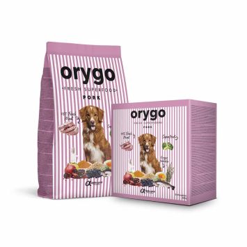 Orygo (Ориго) Pork - Полнорационный полувлажный корм со свининой и брокколи для взрослых собак всех пород