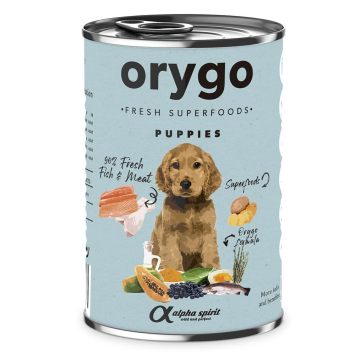 Orygo (Ориго) Puppies - Полнорационный влажный корм с лососем и бататом для щенков всех пород