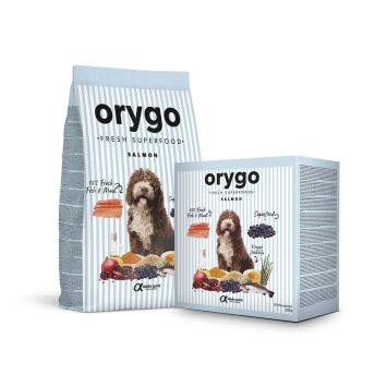 Orygo (Ориго) Salmon - Полнорационный полувлажный корм с лососем и черникой для взрослых собак