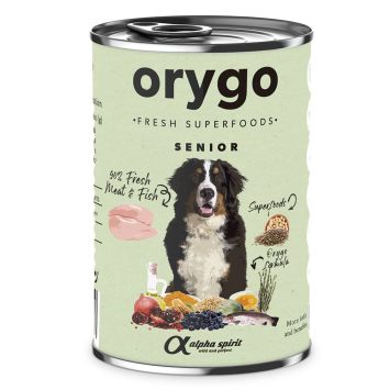 Orygo (Ориго) Senior Pate - Полнорационный влажный корм с курицей и бобовыми для взрослых стареющих собак