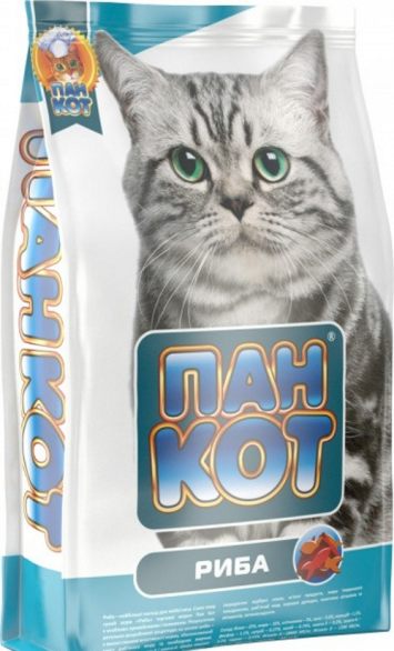 Пан-Кот рыба - Сухой корм для взрослых кошек