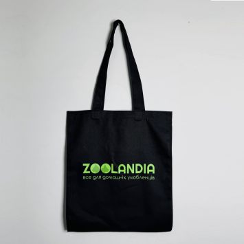 Фирменная сумка шопер от Zoolandia, черная