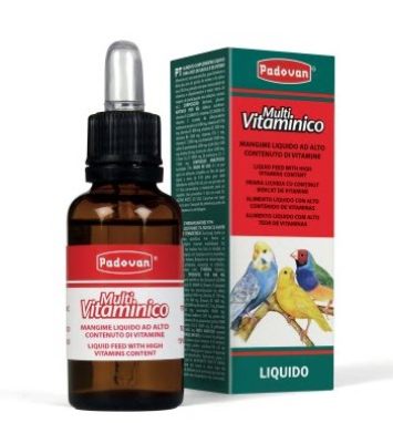 Padovan (Падован) Multivitaminico- Жидкий дополнительный корм для птиц, живущих в клетке и в вольере