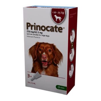 KRKA Prinocate (Принокат) - Спот-он капли от блох, чесоточных клещей, профилактика дирофиляриоза для собак 10-25 кг