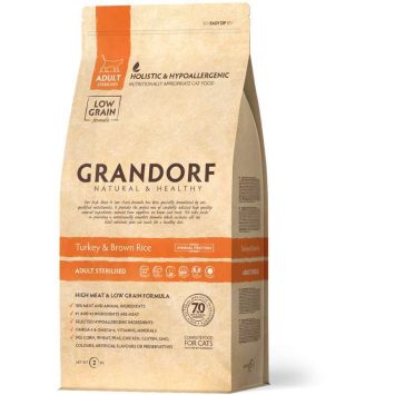 Grandorf (Грандорф) Turkey & Brown Rice Sterilised - корм для стерилизованных кошек, с индейкой и коричневым рисом