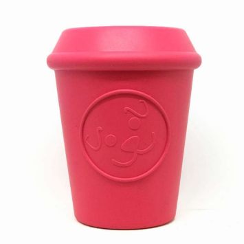 SodaPup (Сода Пап) Coffee Cup – Игрушка-диспенсер для лакомств Чашка кофе для собак, красная