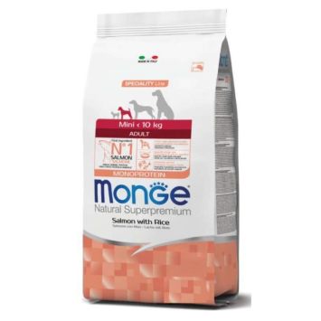 Monge (Монж) Monoprotein Mini Adult Salmon with Rice - Сухой монопротеиновый корм с лососем и рисом для взрослых собак маленьких пород