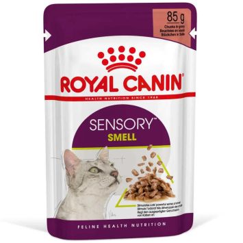Royal Canin (Роял Канин) Sensory Smell in Gravy – Влажный корм с мясом и рыбой для взрослых кошек, стимулирующий обонятельные рецепторы (кусочки в соусе)