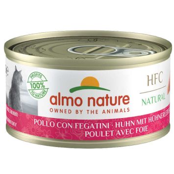 Almo Nature (Альмо Натюр) Natural Adult Cat Chicken&Liver - Консервированный корм с курицей и печенью для взрослых кошек (кусочки в желе)