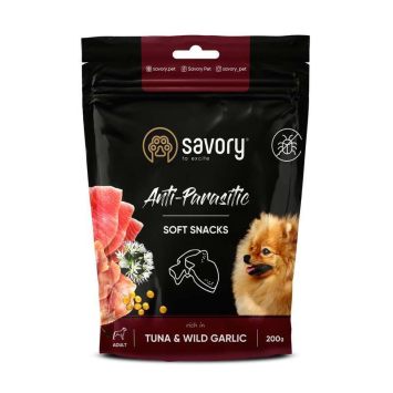 Savory (Сейвори) Soft Snacks Anti Parasite Tuna & Wild Garlic - Мягкие лакомства с тунцом и диким чесноком, с антипаразитарным эффектом для собак
