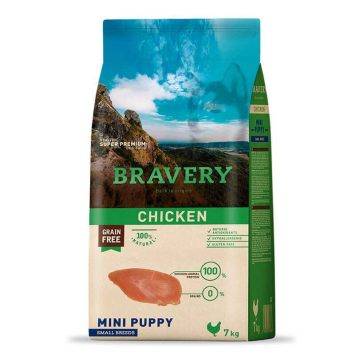 Bravery (Бравери) Chicken Puppy Mini - Сухой беззерновой корм с курицей для щенков собак малых пород