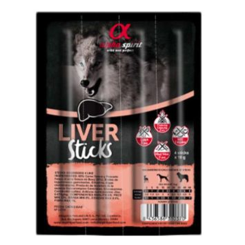 Alpha Spirit (Альфа Спирит) Liver Sticks (печень палочки) полувлажное лакомство для собак