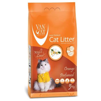 VanCat (ВанКэт) Cat Litter Orange - Бентонитовый наполнитель для кошачьего туалета с ароматом апельсина