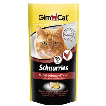 GimCat (Джимкет) Schnurries- Витаминные сердечки для кошек с таурином и курицей