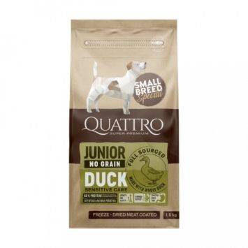 Quattro (Кваттро) Special Small Breed Junior Duck - Сухой беззерновой гипоаллергенный корм для юниоров собак мелких пород (с уткой)