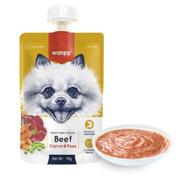 Wanpy (Ванпи) Beef Carrot & Pea - Крем-суп для собак со вкусом говядины с морковкой