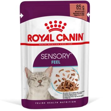 Royal Canin (Роял Канин) Sensory Feel in Gravy – Влажный корм с мясом и рыбой для взрослых кошек, стимулирующий осязательные рецепторы ротовой полости (кусочки в соусе)