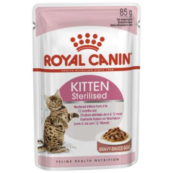 Royal Canin (Роял Канин) Kitten Sterilised - Консервированный корм для котят от 6 до 12 месяцев, в соусе