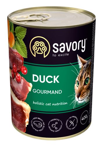 Savory (Cейвори) Cat Gourmand Duck - Консервированный корм для взрослых котов (утка)