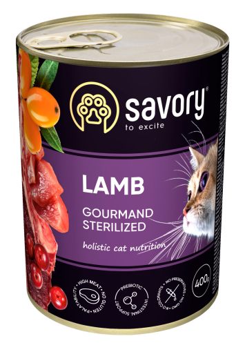 Savory (Cейвори) Cat Gourmand Sterilized Lamb - Консервированный корм для стерилизованных котов (ягненок)