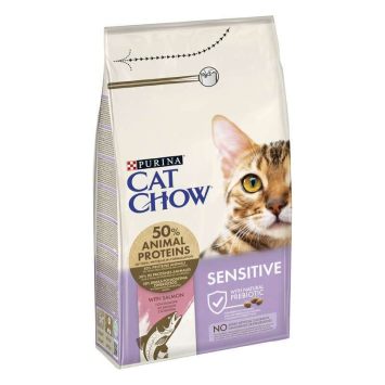 Cat Chow (Кэт Чау) Sensitive Salmon - Сухой корм для кошек с чувствительным пищеварением