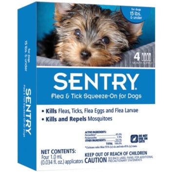 Sentry (Сентри) - Капли от блох, клещей и комаров для собак до 7 кг (1 мл.)