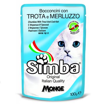 Simba (Симба) Cat Wet Trout & Cod Fish - Влажный корм для кошек, форель и треска