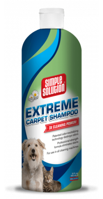 Simple Solutions (Симпл Солюшн) Extreme carpet shampoo - Запатентованная технология нейтрализации неприятных запахов 