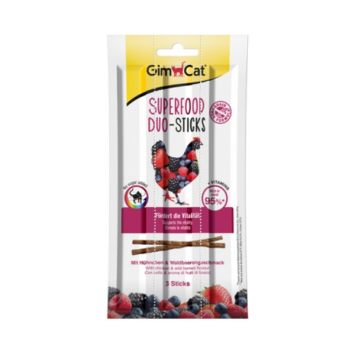Gimpet (Джимпет) Superfood Duo-Sticks - дуо-палочки для кошек с цыпленком и ягодами