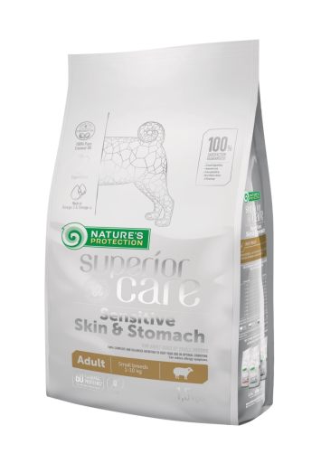 Nature's Protection Superior Care Sensitive Skin&Stomach Adult Small Breeds – Сухой корм для взрослых собак мелких пород с чувствительным желудком (с ягненком)