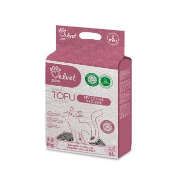 Velvet Paw TOFU Гороховый наполнитель для кошек с бамбуковым углем