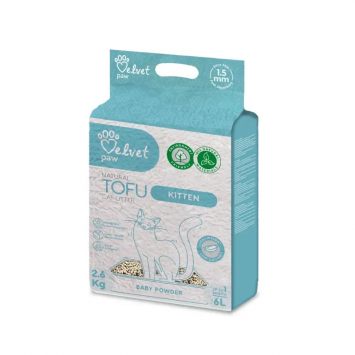 Velvet Paw TOFU Гороховый наполнитель для котят с эссенцией детской присыпки