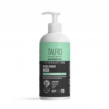 Tauro Pro Line (Тауро про Лайн) Natural Care White Coat Intense Hydrate Mask Интенсивно увлажняющая маска для собак и кошек с белой, светлой окраской