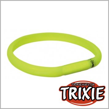 Trixie (Трикси) - Ошейник для собак светящийся с USB, силикон, зелёный