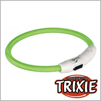 Trixie (Трикси)  - Ошейник для собак светящийся с USB, зеленый