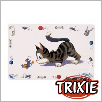 Trixie (Трикси) "Comic Cat"-  Коврик  под миски для котов 44 х 28 см